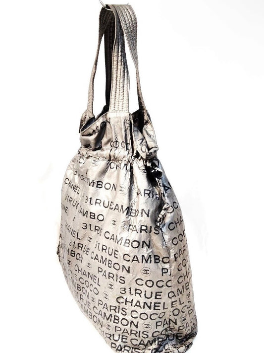 swag metallic 2000s chanel rue cambon oversized tote