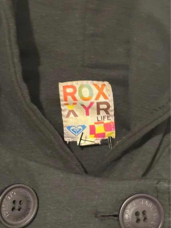 vintage 2000s roxy peacoat hoodie jacket