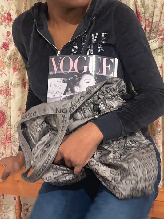 swag metallic 2000s chanel rue cambon oversized tote