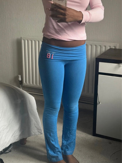 2000s vintage abercrombie flared foldover leggings