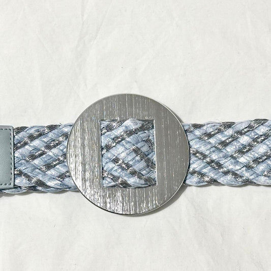 vintage 2000s blue woven belt
