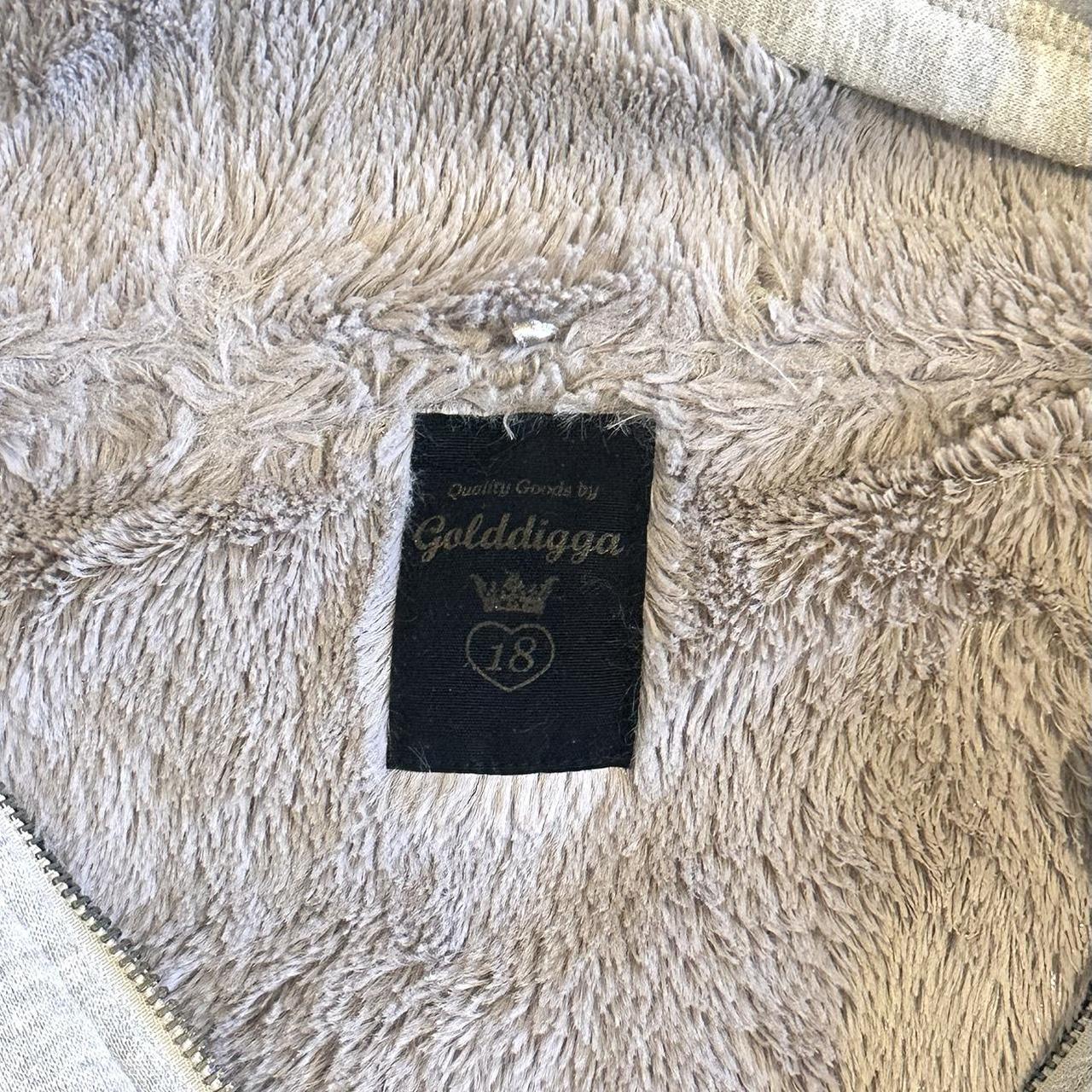 grey gold digga sequin leopard hoodie y2k vintage